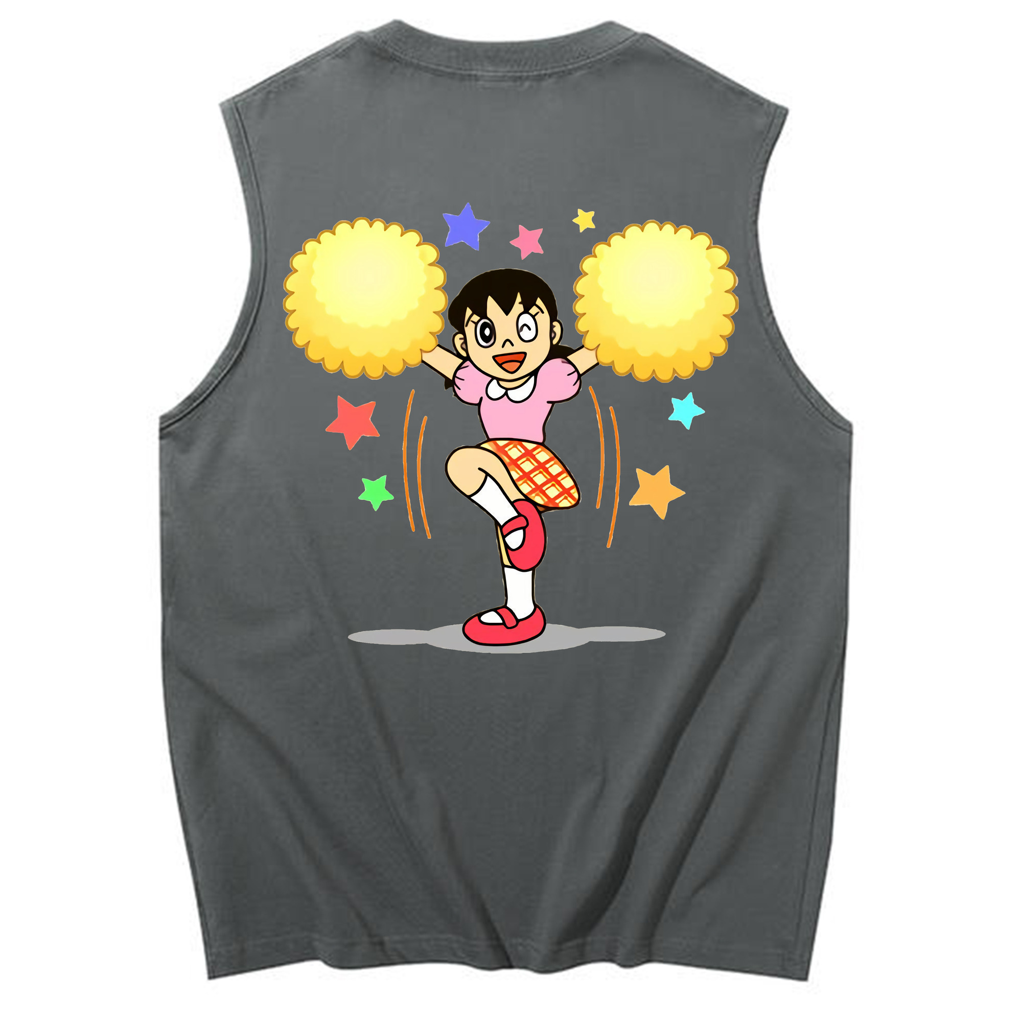 （画像用） ドラえもん みなもと しずか Doraemon Shizuka Minamoto コットン100％タンクトップ（背面プリント）